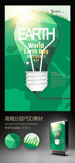 世界地球日创意招贴广告