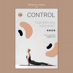 极简主义瑜伽海报设计素材