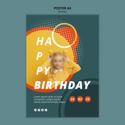 儿童生日派对邀请海报设计