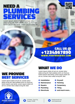 管道维修宣传单设计