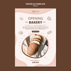 面包烘焙店宣传招贴素材