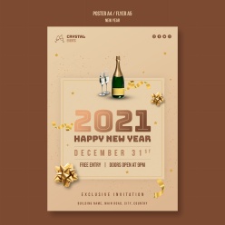 新年概念海报模板