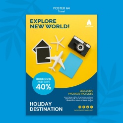 度假旅游海报模板