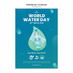 世界水日PSD广告海报