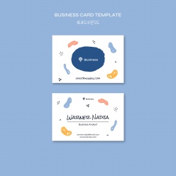 小清新商务名片模板设计