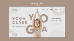 女性瑜伽宣传单海报设计