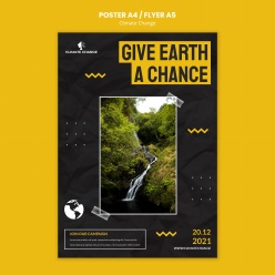 气候变化海报传单设计