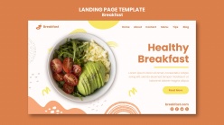 健康早餐网页模板设计