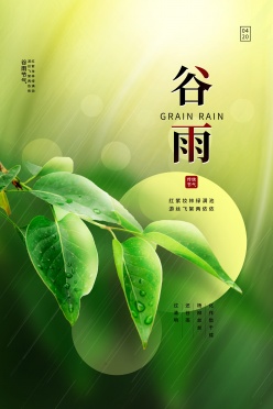 谷雨节气广告海报设计