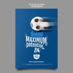 足球赛海报模板设计PSD