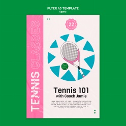 网球运动手绘海报设计