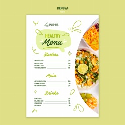 轻食沙拉菜单模板设计