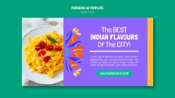印度美食餐厅促销模板