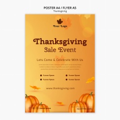 感恩节海报设计PSD素材