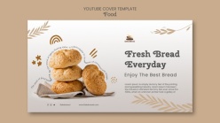 新鲜面包宣传横幅模板PSD