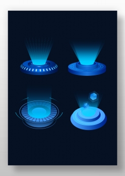 科技风格底座可视化素材