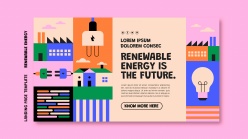 可再生能源登录页PSD模板