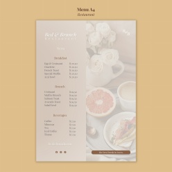 西餐厅菜单模板设计PSD