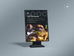 餐厅桌卡样机模板PSD