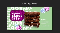 零食饼干平面广告模板设计