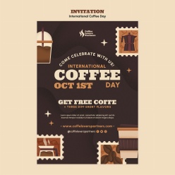 国际咖啡日活动邀请模板