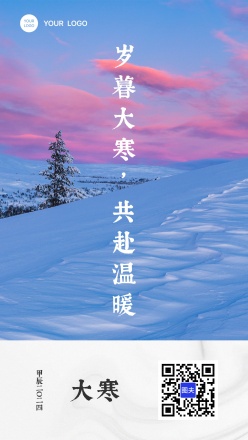 大寒节气PSD广告海报