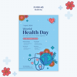 世界健康日活动宣传单PSD模板