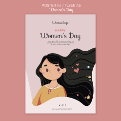 妇女节庆祝海报卡通ps素材