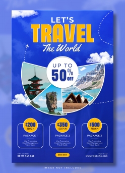 旅行折扣宣传单模板设计