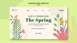 春日主题清新风格网页模板设计
