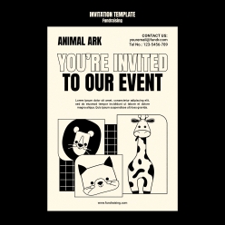 救助流浪动物筹款活动邀请海报设计