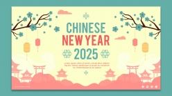 扁平风中国元素2025新年横幅设计