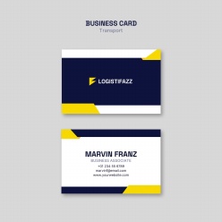极简几何风格物流运输名片模板