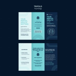 心理学科普知识宣传三折页设计