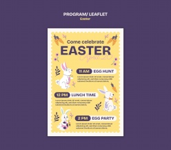 庆祝复活节主题项目时间传单设计