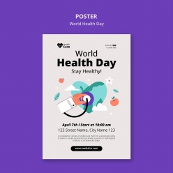 世界健康日医疗宣传海报PSD模板