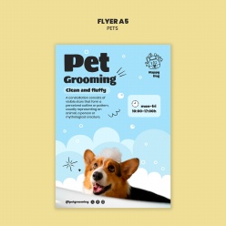 宠物店营业时间宣传单页A5模板