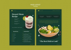 餐饮美食宣传单正反面排版设计