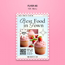 特价蛋糕美食折扣传单A5模板