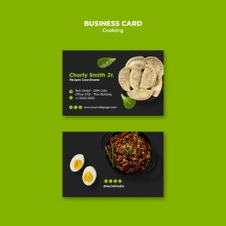 烘焙美食餐饮商务名片PSD模板