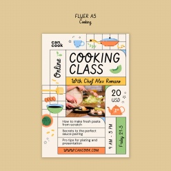 烹饪美食宣传单页PSD分层素材