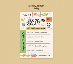 手绘风格烘焙项目宣传单设计