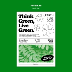 世界地球日主题宣传单页素材