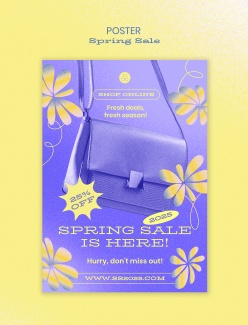 春季箱包促销PSD海报设计