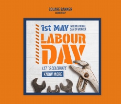 劳动节正方形banner设计素材