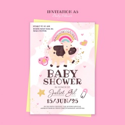 宝宝活动秀A5活动邀请模板设计