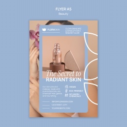 化妆品护肤品宣传单页A5模板