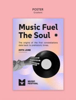 音乐盛典宣传海报PSD模板设计