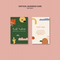 个性极简风格美甲商务名片模板