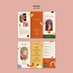 美甲沙龙服务宣传册正反面模板